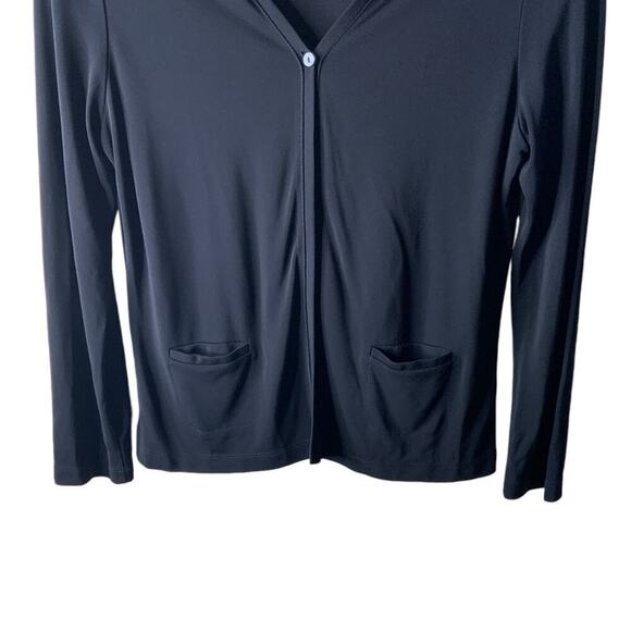 Collectibles Petite Sophisticate Black Top Size L Long Sleeve Minimalist Casual - Picture 5 of 7